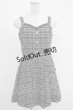 画像1: Ank Rouge / チェックプリーツジャンパースカート M ブラック H-25-04-17-1035-CA-OP-NS-ZH