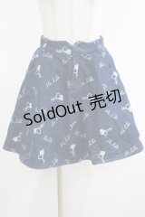 Fi.n.t / ロゴプリントデニムスカート Free ブルー H-25-04-17-1039-CA-SK-NS-ZH