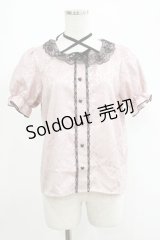 majoretty / アームカバー付きジャガードブラウス L ピンク H-25-04-17-1040-GO-BL-NS-ZH