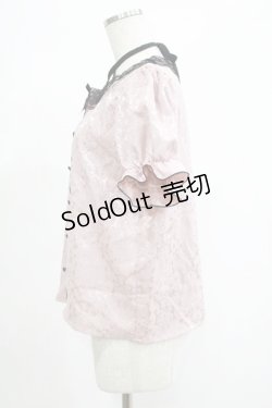 画像2: majoretty / アームカバー付きジャガードブラウス L ピンク H-25-04-17-1040-GO-BL-NS-ZH