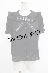Ank Rouge / ロゴリボンブラウス M ブラック H-25-04-17-1041-CA-BL-NS-ZH