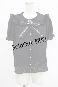 Ank Rouge / ロゴリボンブラウス M ブラック H-25-04-17-1041-CA-BL-NS-ZH
