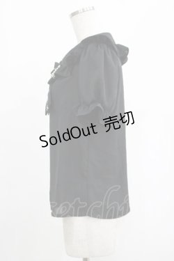 画像2: Ank Rouge / ロゴリボンブラウス M ブラック H-25-04-17-1041-CA-BL-NS-ZH