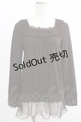 axes femme / モチーフレース付インナープルオーバー M ブラウン H-25-04-17-1044-AX-TO-NS-ZH