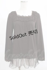 axes femme / モチーフレース付インナープルオーバー M ブラウン H-25-04-17-1044-AX-TO-NS-ZH