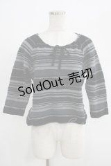 PINK HOUSE / ボーダートップス L ブラック H-25-04-17-1047-LO-TO-NS-ZH