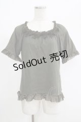 PINK HOUSE / ドットチュールリボントップス L カーキ H-25-04-17-1048-LO-TO-NS-ZH
