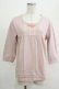 画像1: PINK HOUSE / フラワーモチーフトップス L ピンク H-25-04-17-1052-LO-TO-NS-ZH (1)