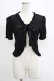 画像1: axes femme POETIQUE / 透かし編み半袖ボレロ M ブラック H-25-04-17-1055-AX-TO-NS-ZH (1)