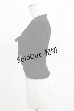 画像2: axes femme POETIQUE / 透かし編み半袖ボレロ M ブラック H-25-04-17-1055-AX-TO-NS-ZH
