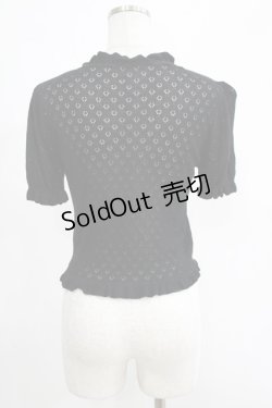 画像3: axes femme POETIQUE / 透かし編み半袖ボレロ M ブラック H-25-04-17-1055-AX-TO-NS-ZH