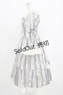 画像2: metamorphose / アンティークブーケ姫袖ワンピース サイズ1 クラシックブルー H-25-04-17-1001-ME-OP-NS-ZH