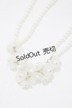 画像1: an another angelus / フラワーパールネックレス  WHITE H-25-04-17-1070-CA-AC-NS-ZH