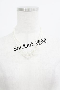 画像2: an another angelus / フラワーパールネックレス  WHITE H-25-04-17-1070-CA-AC-NS-ZH