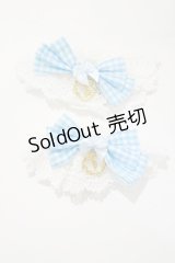 BABY,THE STARS SHINE BRIGHT / ギンガムリボンお袖とめ  オフ/サックス H-25-04-17-1072-BA-ZA-NS-ZH