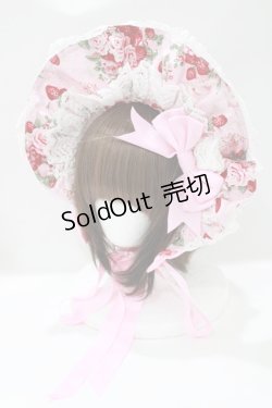 画像1: BABY,THE STARS SHINE BRIGHT / シュガーブーケ〜永遠の乙女の憧れ〜柄ボンネット  ピンク H-25-04-17-1075-BA-AC-NS-ZH