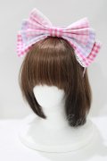 Angelic Pretty / ギンガム配色リボンカチューシャ  ピンク/ラベンダー H-25-04-17-1077-AP-AC-NS-ZH