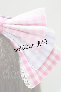 画像2: Angelic Pretty / ギンガム配色リボンカチューシャ  ピンク/ラベンダー H-25-04-17-1077-AP-AC-NS-ZH