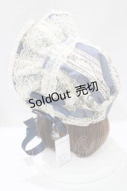 画像2: metamorphose / アンティークブーケボンネット  クラシックブルー H-25-04-17-1079-ME-AC-NS-ZH