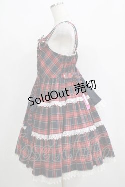 画像2: Angelic Pretty / タータンチェック肩リボンジャンパースカート Free ネイビー H-25-04-17-1007-AP-OP-NS-ZH