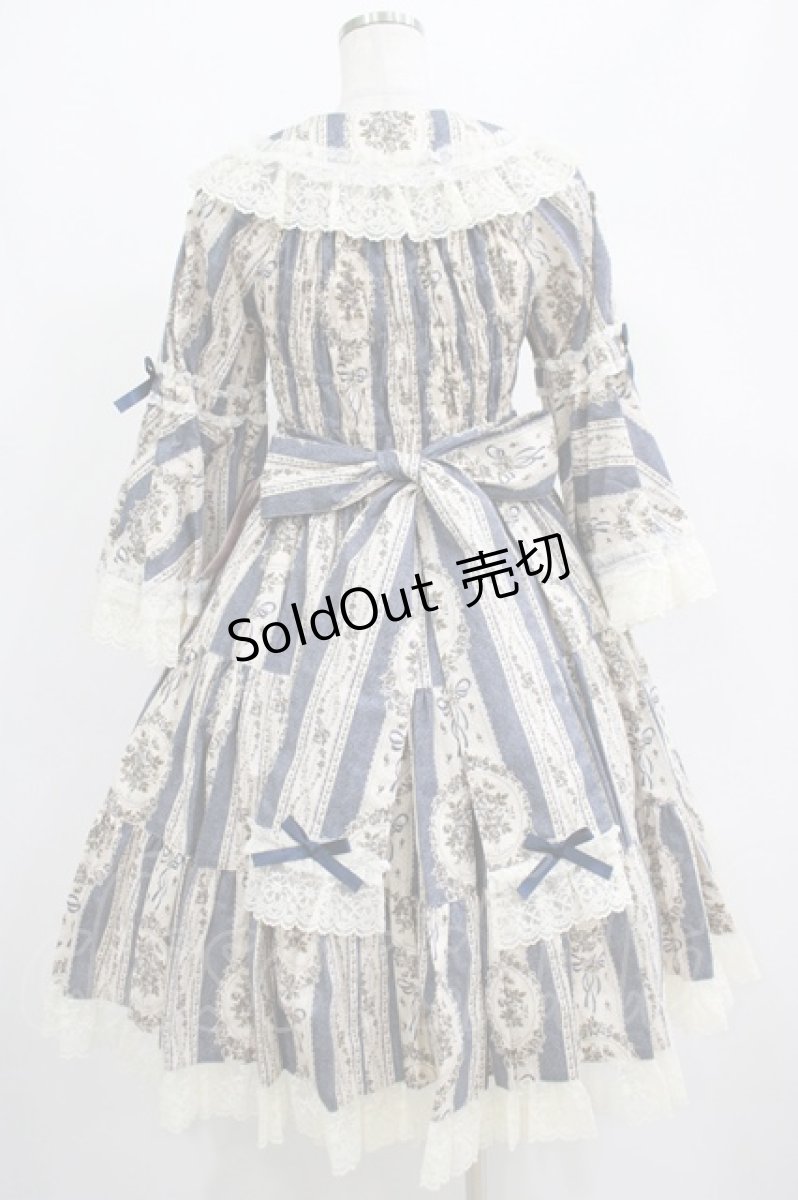 画像3: metamorphose / アンティークブーケ姫袖ワンピース サイズ1 クラシックブルー H-25-04-17-1001-ME-OP-NS-ZH (3)