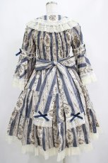 画像3: metamorphose / アンティークブーケ姫袖ワンピース サイズ1 クラシックブルー H-25-04-17-1001-ME-OP-NS-ZH (3)