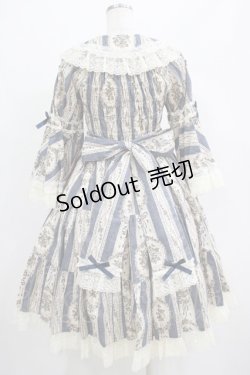 画像3: metamorphose / アンティークブーケ姫袖ワンピース サイズ1 クラシックブルー H-25-04-17-1001-ME-OP-NS-ZH