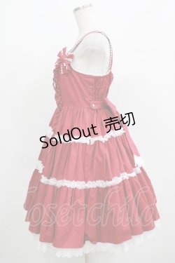 画像2: Angelic Pretty / 肩リボンジャンパースカート Free ワイン H-25-04-17-1008-AP-OP-NS-ZH