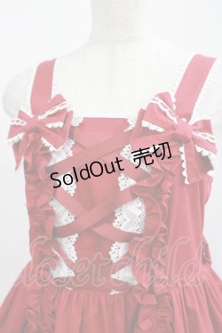 画像4: Angelic Pretty / 肩リボンジャンパースカート Free ワイン H-25-04-17-1008-AP-OP-NS-ZH