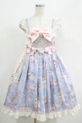 Lullaby（海外ロリータブランド） / Antique Doll Wallジャンパースカートセット M サックス H-25-04-17-1010-GO-OP-NS-ZH