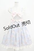 Lullaby（海外ロリータブランド） / Antique Doll Wallジャンパースカートセット M サックス H-25-04-17-1010-GO-OP-NS-ZH