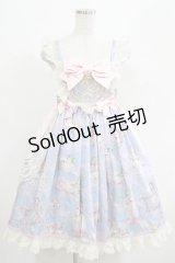 Lullaby（海外ロリータブランド） / Antique Doll Wallジャンパースカートセット M サックス H-25-04-17-1010-GO-OP-NS-ZH