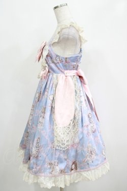 画像2: Lullaby（海外ロリータブランド） / Antique Doll Wallジャンパースカートセット M サックス H-25-04-17-1010-GO-OP-NS-ZH