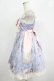 画像2: Lullaby（海外ロリータブランド） / Antique Doll Wallジャンパースカートセット M サックス H-25-04-17-1010-GO-OP-NS-ZH (2)