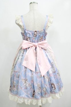 画像3: Lullaby（海外ロリータブランド） / Antique Doll Wallジャンパースカートセット M サックス H-25-04-17-1010-GO-OP-NS-ZH