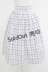 an another angelus / ハンドペイントチェックスカート Free PURPLE H-25-04-17-1014-CA-SK-NS-ZH