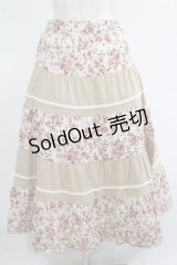 PINK HOUSE / 花柄切換ロングスカート Free ベージュ H-25-04-17-1017-LO-SK-NS-ZH