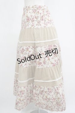 画像2: PINK HOUSE / 花柄切換ロングスカート Free ベージュ H-25-04-17-1017-LO-SK-NS-ZH