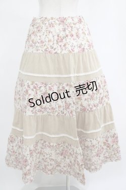 画像3: PINK HOUSE / 花柄切換ロングスカート Free ベージュ H-25-04-17-1017-LO-SK-NS-ZH