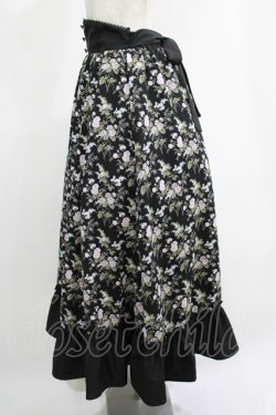 画像2: Kurumi Collaboration / 花柄コルセット風スカート L ブラック H-25-04-17-1018-GO-SK-NS-ZH