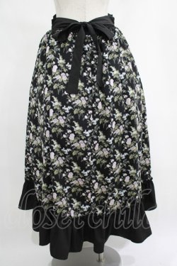 画像3: Kurumi Collaboration / 花柄コルセット風スカート L ブラック H-25-04-17-1018-GO-SK-NS-ZH