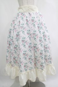 Kurumi Collaboration / 花柄コルセット風スカート L オフ H-25-04-17-1019-GO-SK-NS-ZH