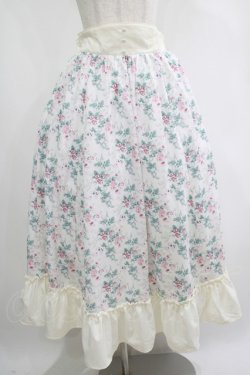 画像1: Kurumi Collaboration / 花柄コルセット風スカート L オフ H-25-04-17-1019-GO-SK-NS-ZH