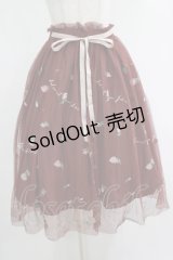 an another angelus / フラワーロゴ刺繍チュールスカート Free Bordeaux H-25-04-17-1025-CA-SK-NS-ZH