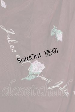 画像4: an another angelus / フラワーロゴ刺繍チュールスカート Free Bordeaux H-25-04-17-1025-CA-SK-NS-ZH