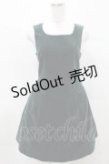 Jane Marple / ベルベットスクエアドレス M グリーン H-25-10-20-005-JM-OP-KB-ZH