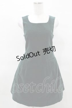 画像1: Jane Marple / ベルベットスクエアドレス M グリーン H-25-10-20-005-JM-OP-KB-ZH