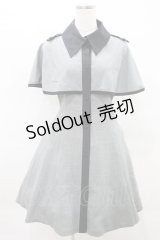 MIHO MATSUDA / ケープ風シャツワンピース  グレー H-25-04-17-015-GO-OP-KB-ZH