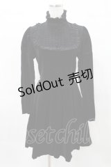 Na+H / 別珍ワンピース  黒 H-25-04-17-017-PU-OP-KB-ZH
