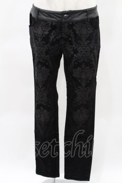 画像1: PUNK RAVE / Rock Gothic Printed Pattern Black Pants L ブラック H-25-04-17-022-PU-PA-KB-ZH